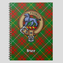 Clan Bruce Crest over Hunting Tartan Notebook