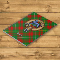 Clan Bruce Crest over Hunting Tartan Notebook