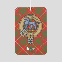 Clan Bruce Crest over Tartan Air Freshener