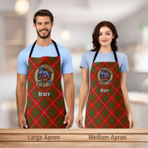 Clan Bruce Crest over Tartan Apron