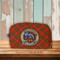 Clan Bruce Crest over Tartan Dopp Kit