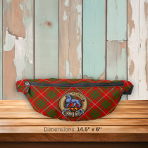 Clan Bruce Crest over Tartan Fanny Pack