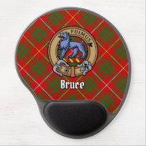 Clan Bruce Crest over Tartan Gel Mouse Pad