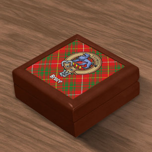 Clan Bruce Crest over Tartan Gift Box