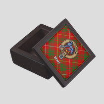 Clan Bruce Crest over Tartan Gift Box