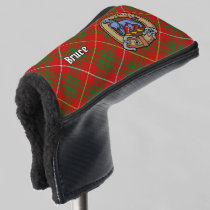 Clan Bruce Crest over Tartan Golf Head Cover