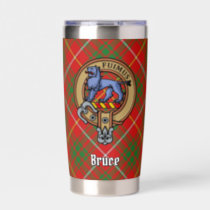 Clan Bruce Crest over Tartan Insulated Tumbler