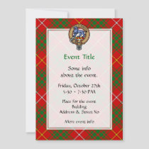 Clan Bruce Crest over Tartan Invitation