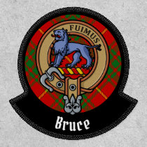 Clan Bruce Crest over Tartan Patch