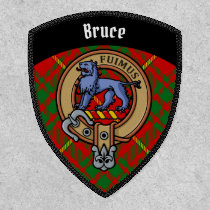 Clan Bruce Crest over Tartan Patch