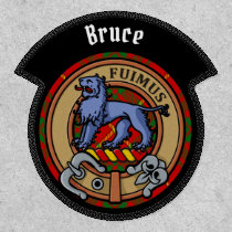 Clan Bruce Crest over Tartan Patch