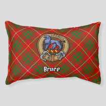 Clan Bruce Crest over Tartan Pet Bed