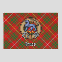 Clan Bruce Crest over Tartan Placemat