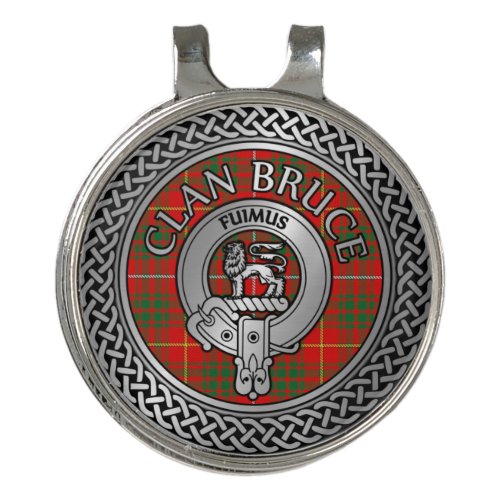 Clan Bruce Crest  Tartan Knot Golf Hat Clip