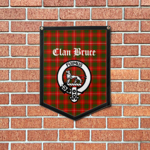 Clan Bruce Crest & Tartan Pennant