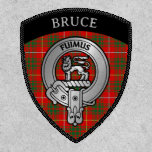 Clan Bruce Crest &amp; Tartan Shield Patch
