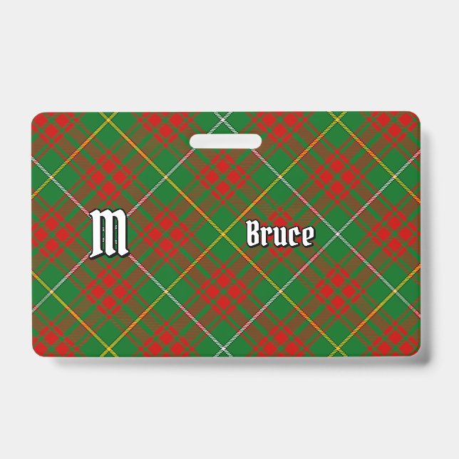 Clan Bruce Hunting Tartan Badge (Front)