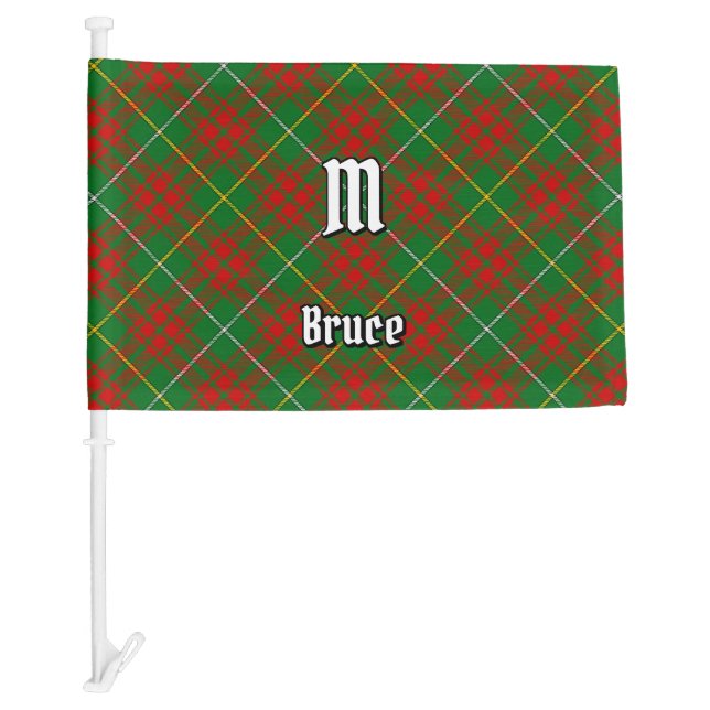 Clan Bruce Hunting Tartan Car Flag (Front)