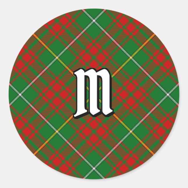 Clan Bruce Hunting Tartan Classic Round Sticker (Front)