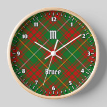 Clan Bruce Hunting Tartan Clock