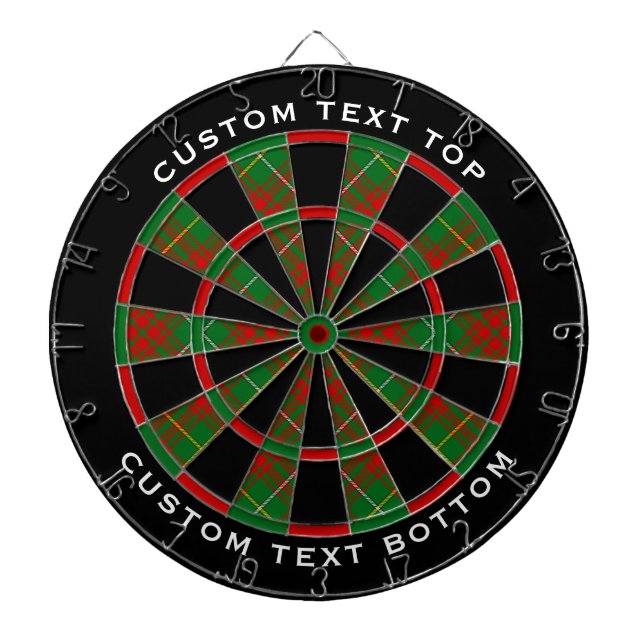 Clan Bruce Hunting Tartan Dart Board (Front)