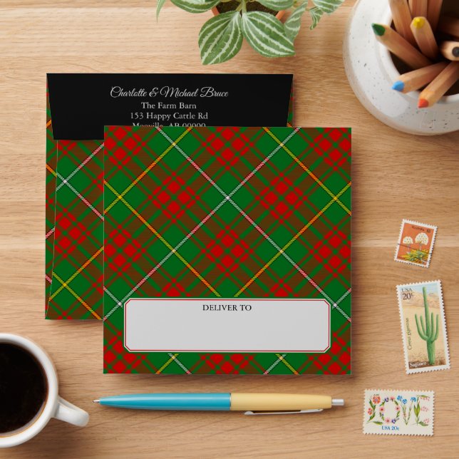 Clan Bruce Hunting Tartan Envelope (Desk)