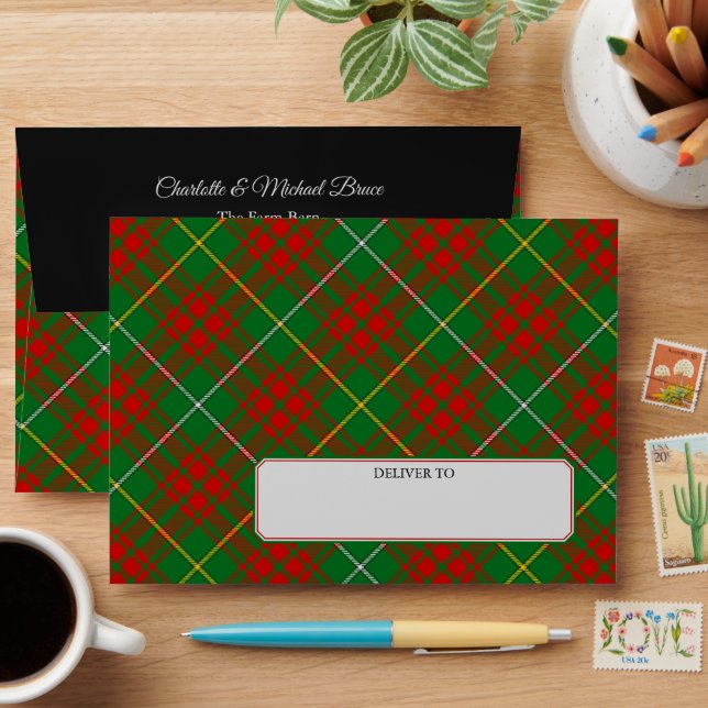 Clan Bruce Hunting Tartan Envelope (Desk)