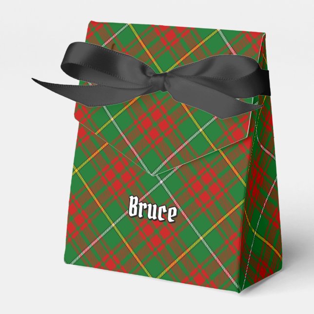 Clan Bruce Hunting Tartan Favor Boxes (Front Side)