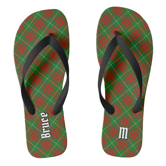 Clan Bruce Hunting Tartan Flip Flops (Footbed)