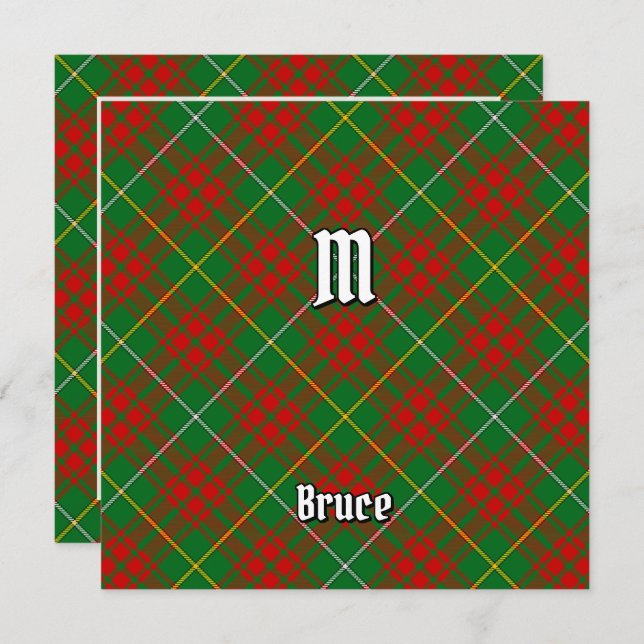 Clan Bruce Hunting Tartan Invitation (Front/Back)