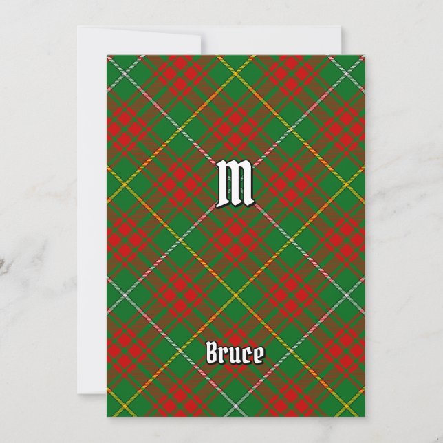 Clan Bruce Hunting Tartan Invitation (Front)