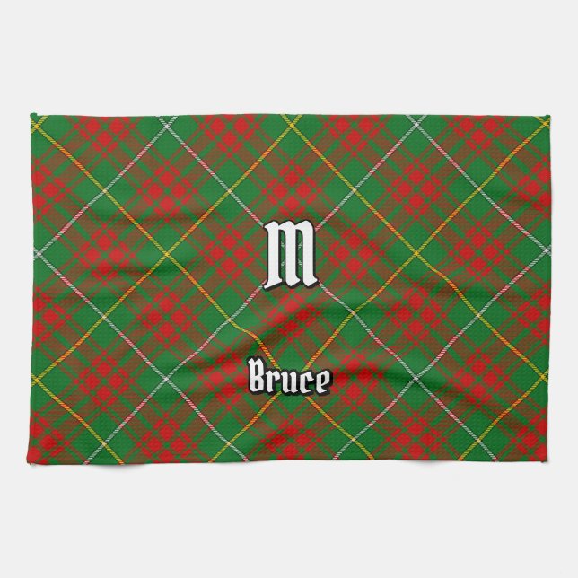 Clan Bruce Hunting Tartan Kitchen Towel (Horizontal)