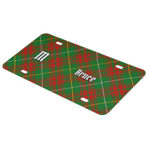 Clan Bruce Hunting Tartan License Plate