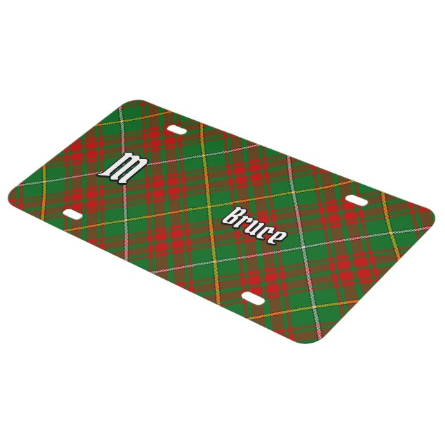 Clan Bruce Hunting Tartan License Plate (Side)