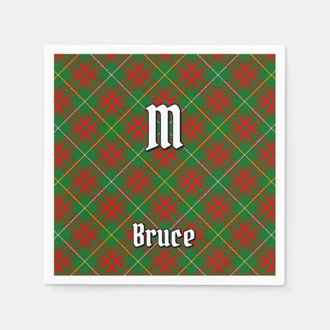 Clan Bruce Hunting Tartan Napkins (Front)