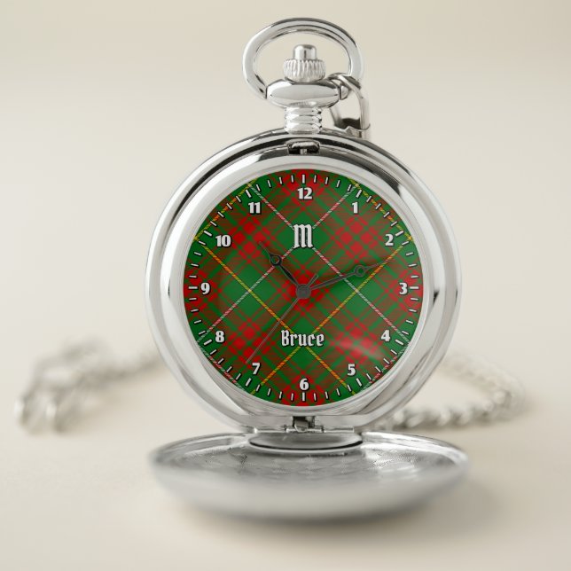 Clan Bruce Hunting Tartan Pocket Watch (Inside)