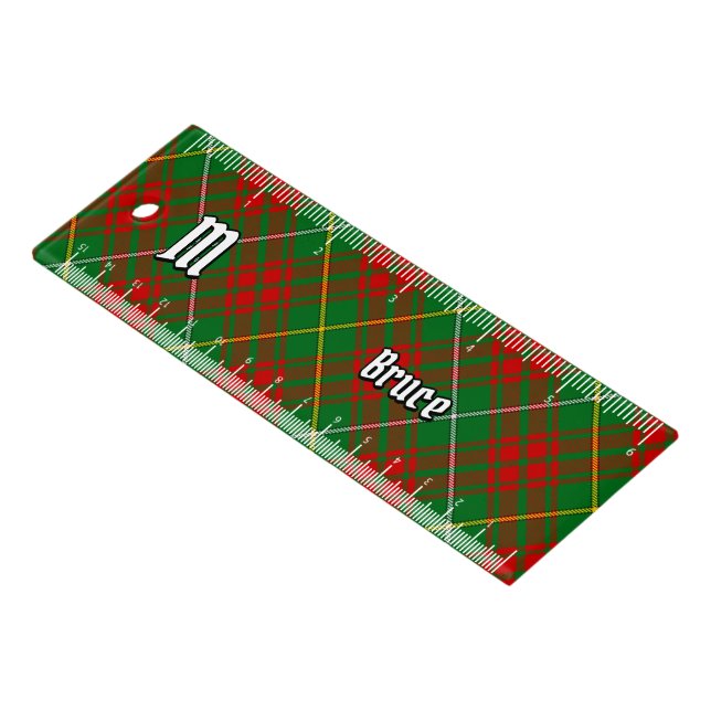 Clan Bruce Hunting Tartan Ruler (Angled)