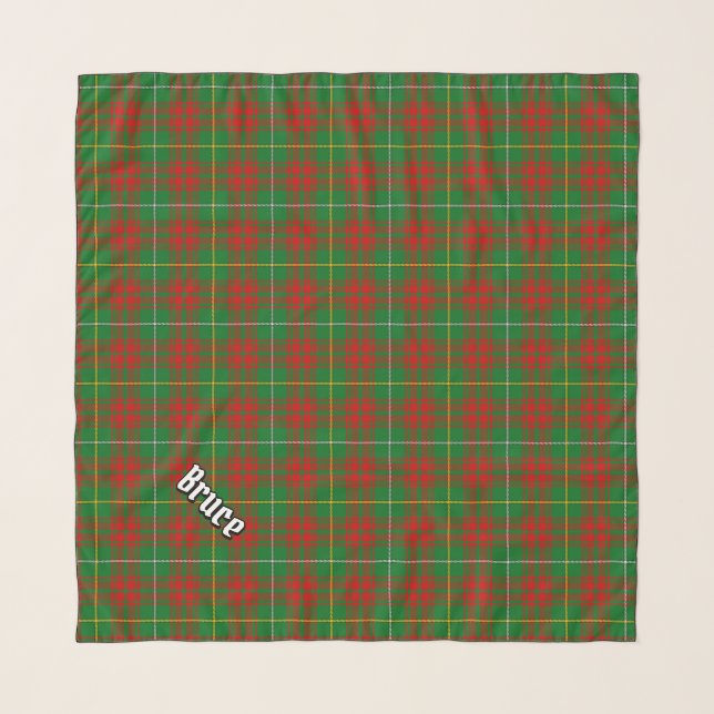 Clan Bruce Hunting Tartan Scarf (Front (Horizontal))