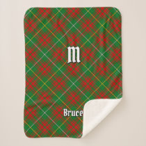 Clan Bruce Hunting Tartan Sherpa Blanket