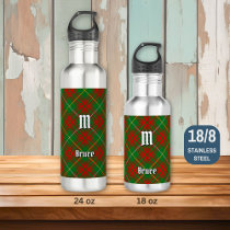 Clan Bruce Hunting Tartan Stainless Steel Water Bottle