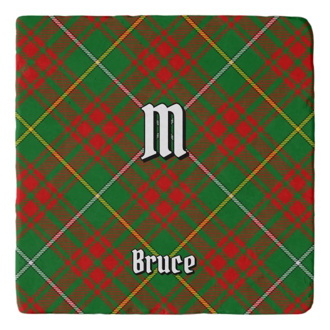 Clan Bruce Hunting Tartan Trivet (Front)