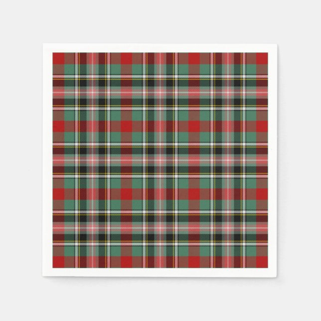 Clan Bruce Of Kinnaird Tartan Paper Napkins (Front)