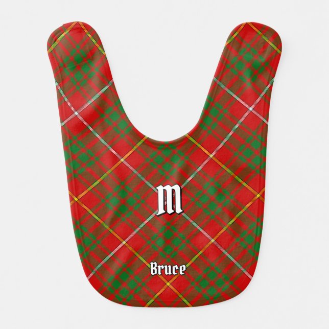 Clan Bruce Tartan Baby Bib (Front)