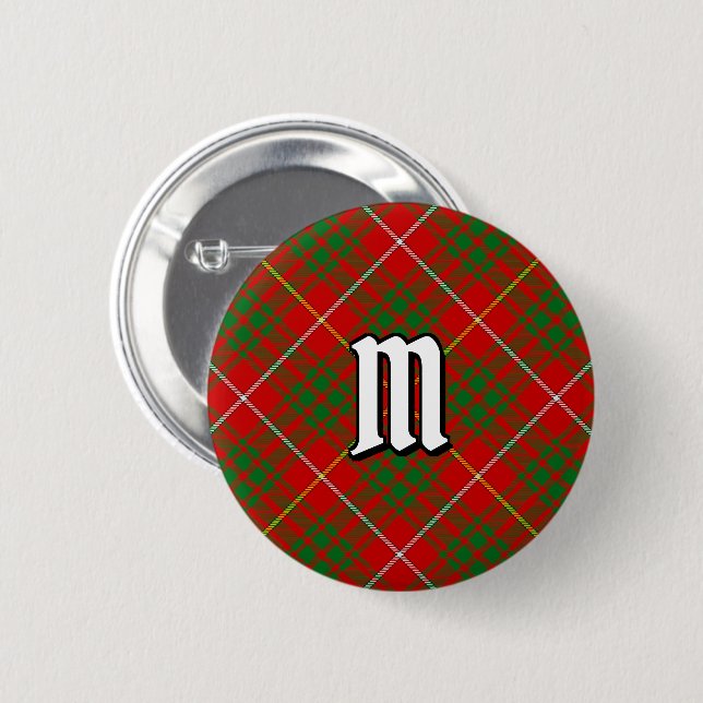 Clan Bruce Tartan Button (Front & Back)