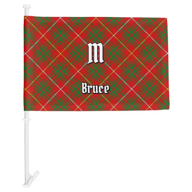 Clan Bruce Tartan Car Flag (Front)