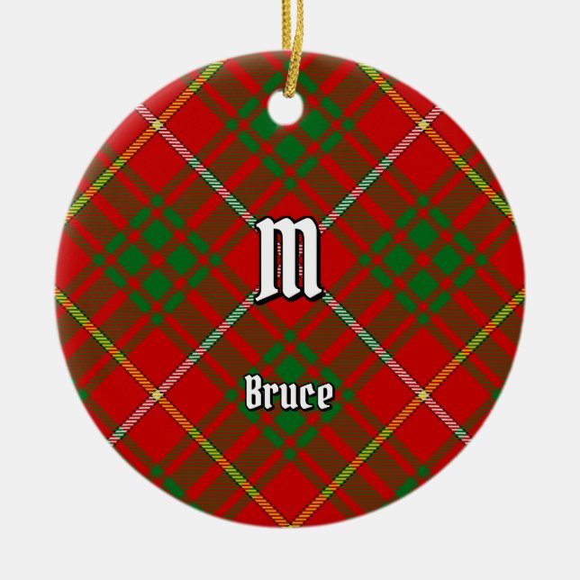 Clan Bruce Tartan Ceramic Ornament (Front)