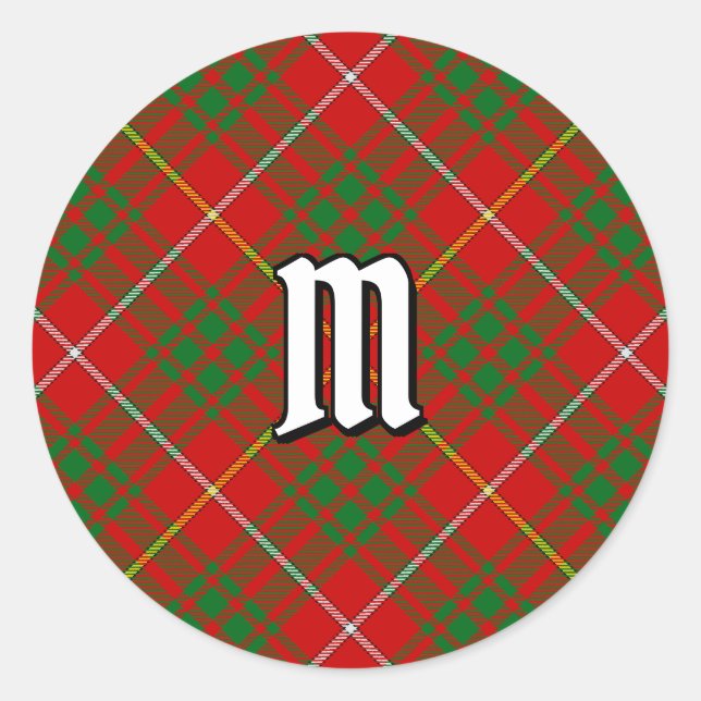 Clan Bruce Tartan Classic Round Sticker (Front)