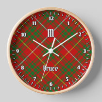 Clan Bruce Tartan Clock