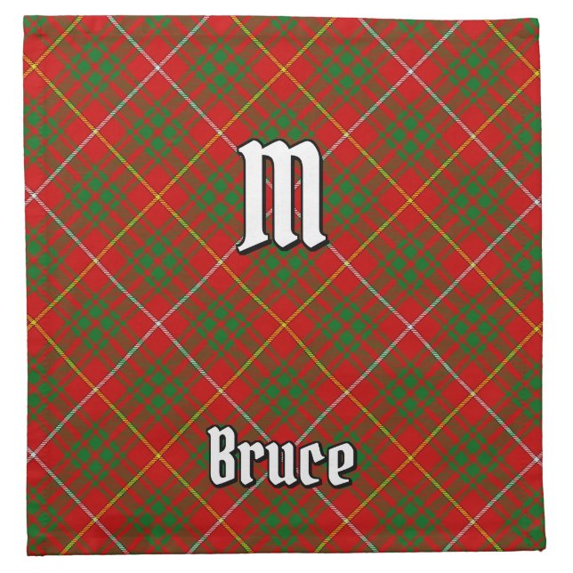 Clan Bruce Tartan Cloth Napkin (Front)