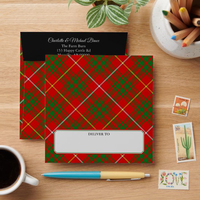 Clan Bruce Tartan Envelope (Desk)